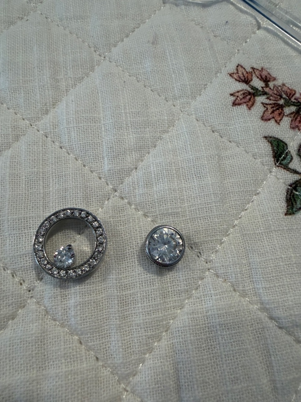 Sterling Silver Crystal Pendants- Clear Sparkle